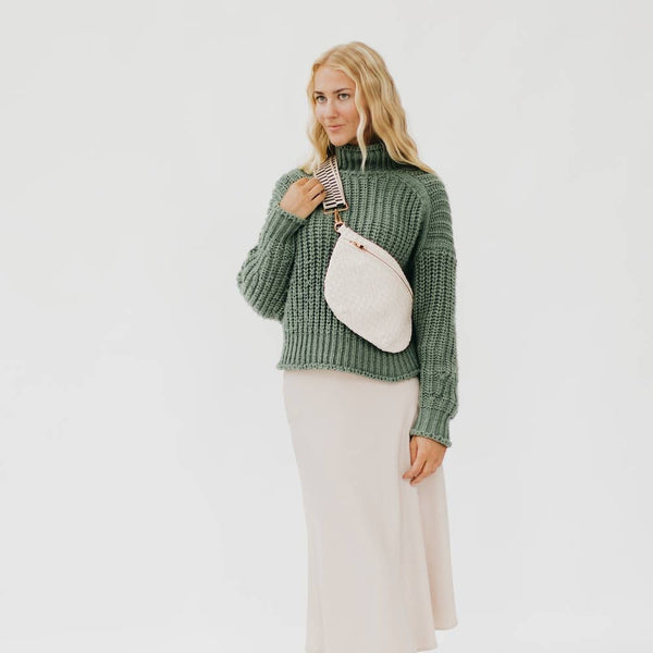 westlyn woven bum bag | cream