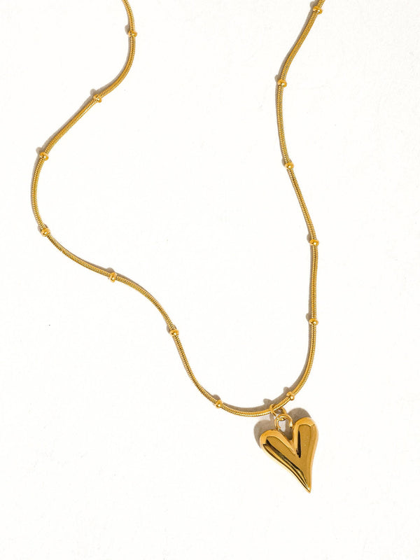 heart necklace | 18k gold necklace