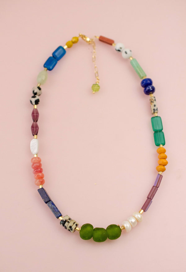 sierra colorful beaded necklace