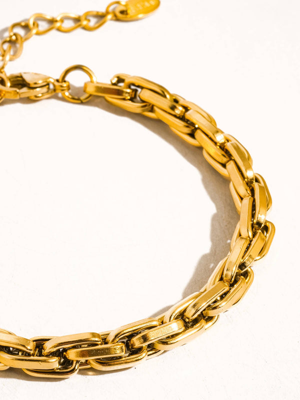 thin chain bracelet | 18k gold bracelet