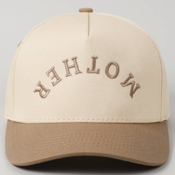 MOTHER embroidery hat | beige
