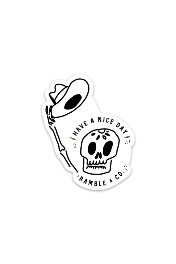 have a nice day white | sticker