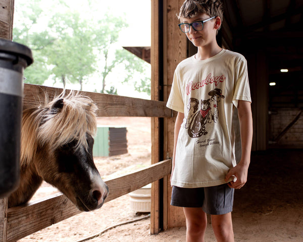 meowboys western | kids tee