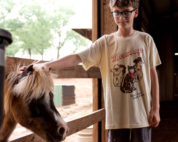 meowboys western | kids tee