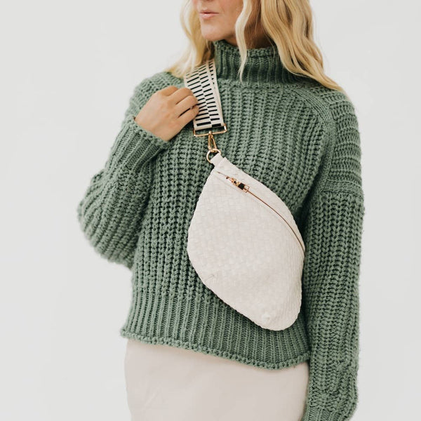 westlyn woven bum bag | cream