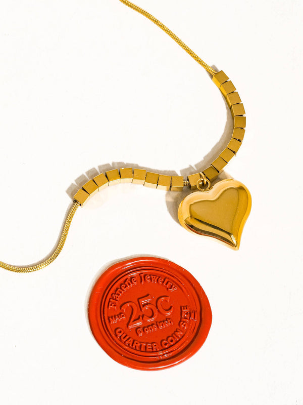 classic heart necklace | 18k gold necklace