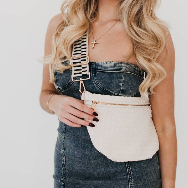 westlyn woven bum bag | cream