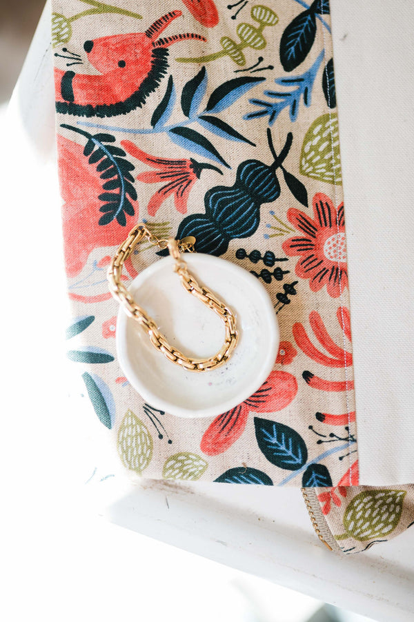 thin chain bracelet | 18k gold bracelet