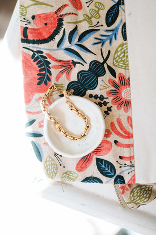 thin chain bracelet | 18k gold bracelet