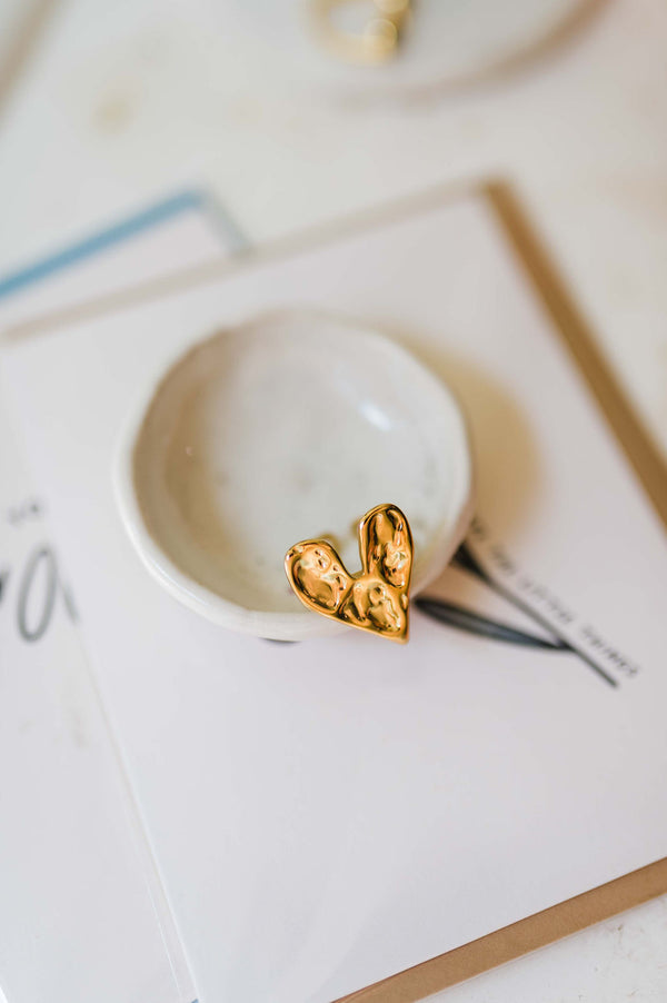 heart ring | 18k gold ring
