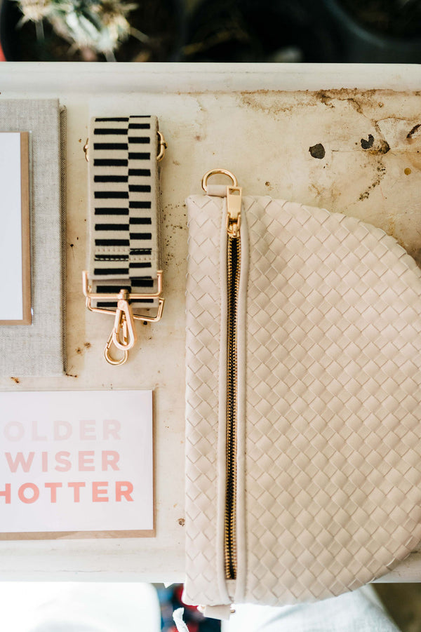 westlyn woven bum bag | cream