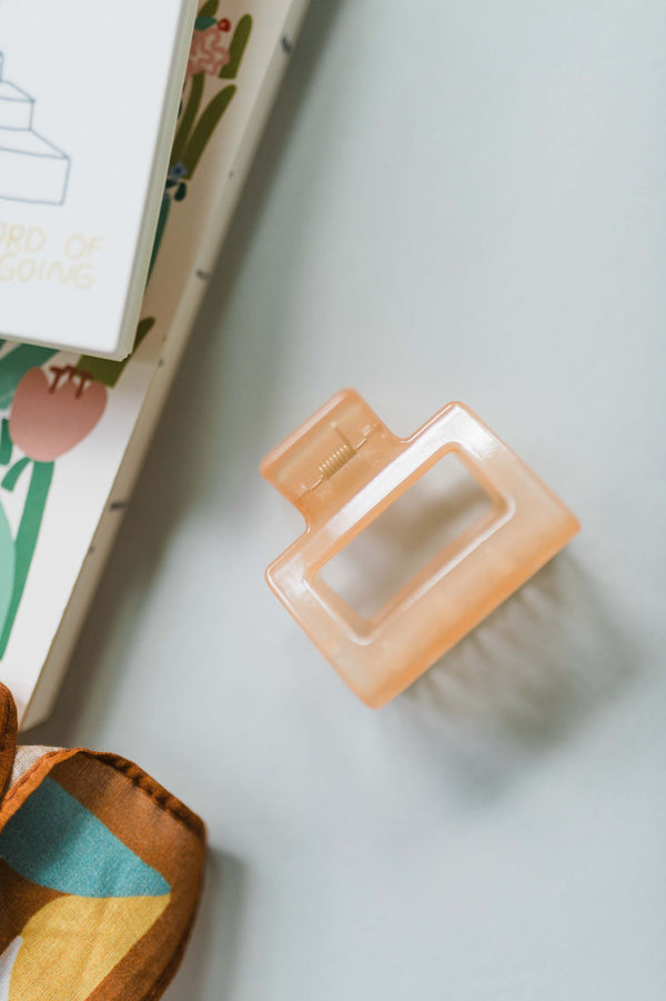 jelly hair clips | orange