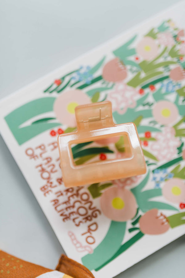 jelly hair clips | orange