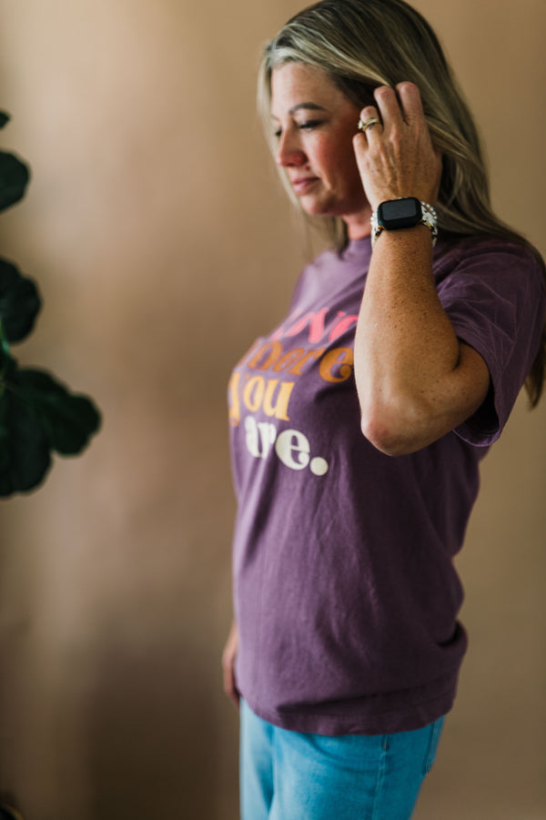 love where you are | berry comfort colors tee