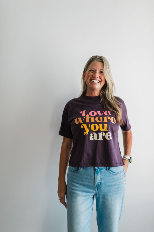 love where you are | plum boxy crop