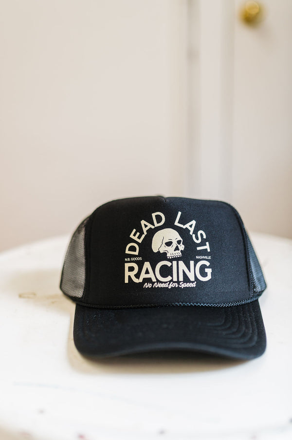 racing skull | retro foam trucker hat