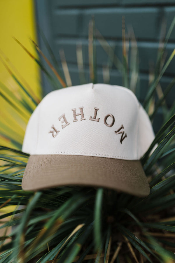 MOTHER embroidery hat | beige