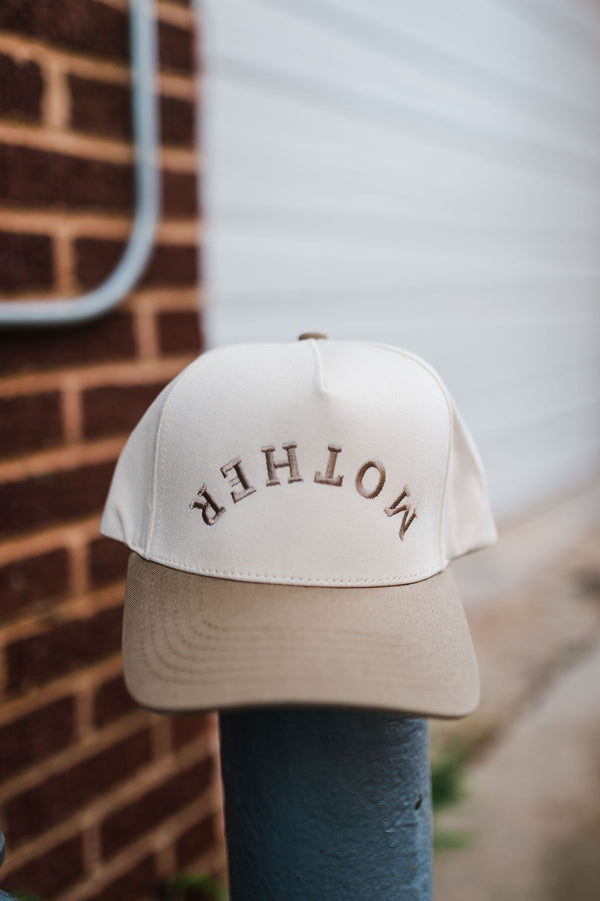 MOTHER embroidery hat | beige