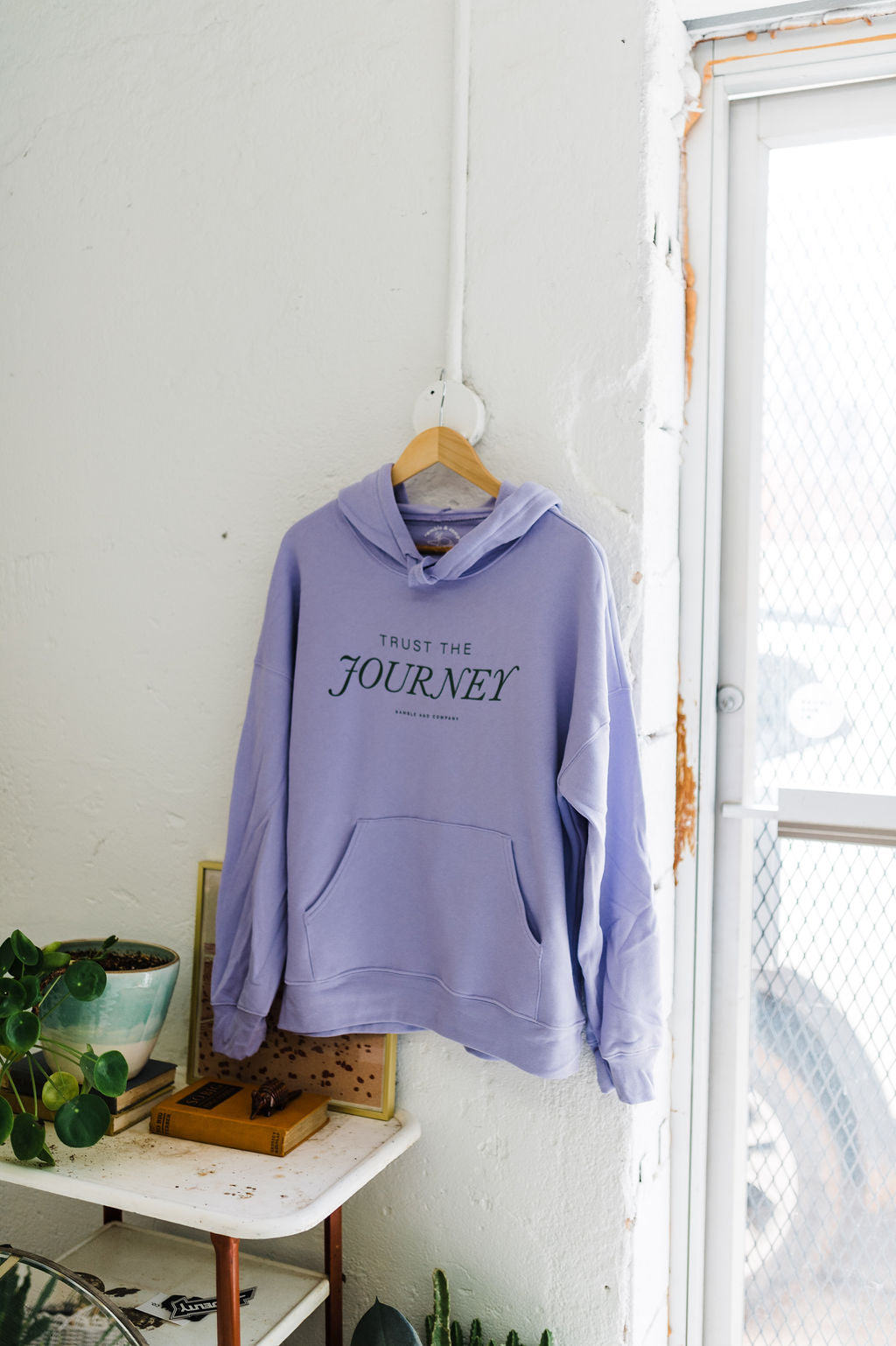 trust the journey | lavender hoodie