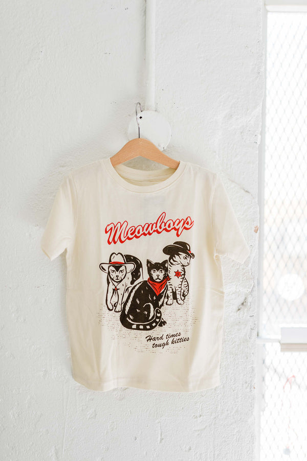 meowboys western | kids tee