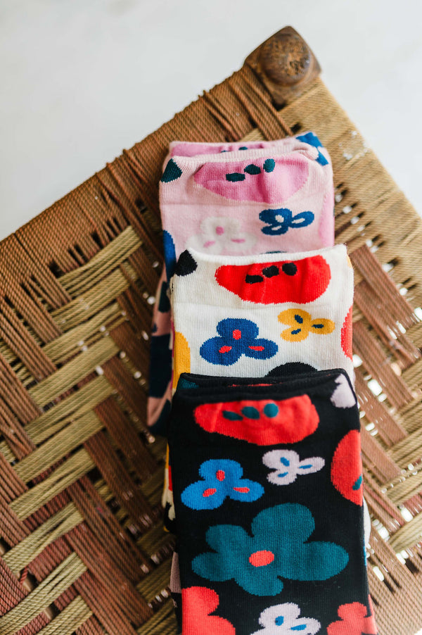 crew socks | flower fleur
