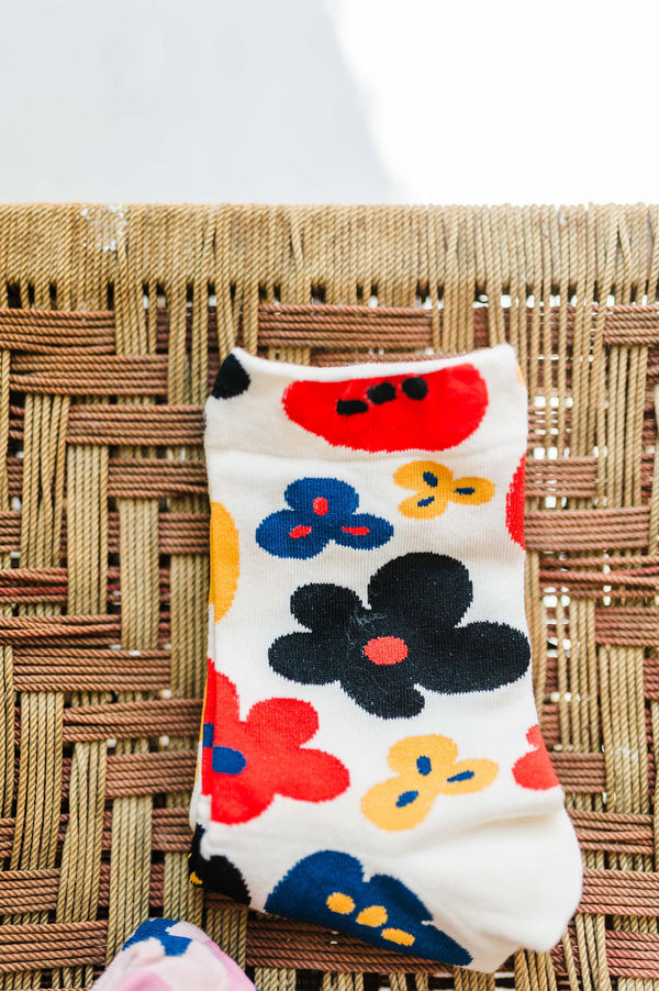 crew socks | flower fleur