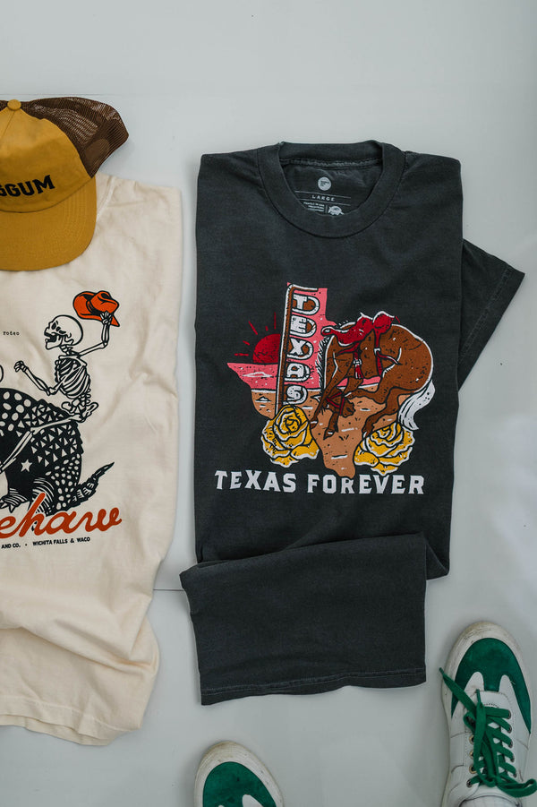 texas forever | faded black relaxed tee