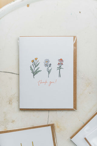 wildflower thank you | notecard
