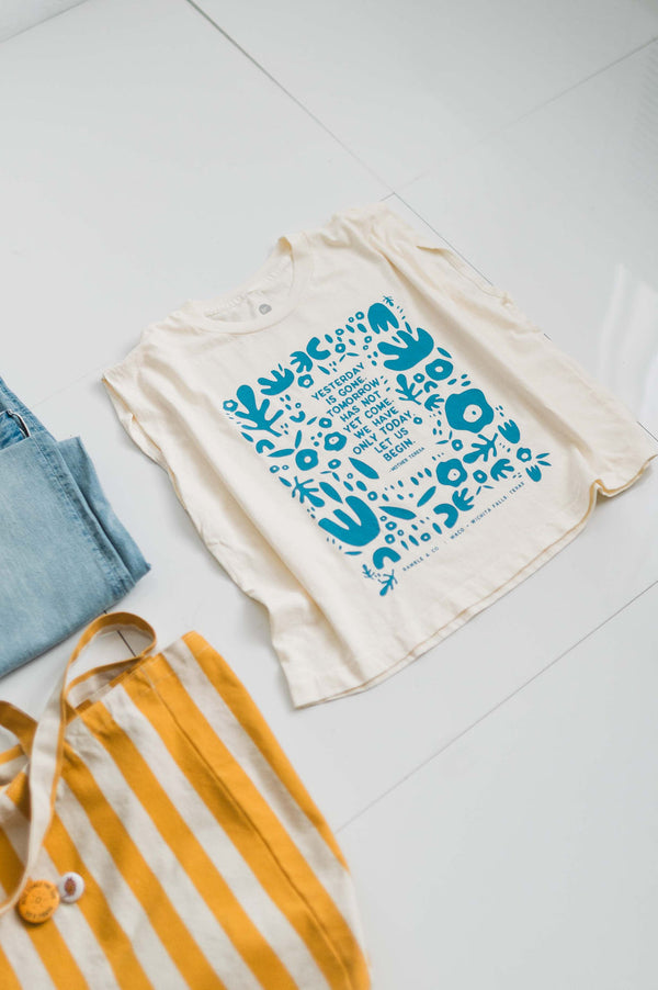 yesterday is gone | cream boxy muscle tee