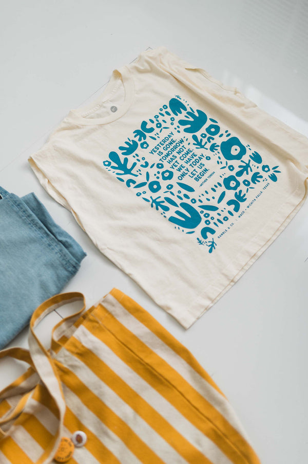 yesterday is gone | cream boxy muscle tee