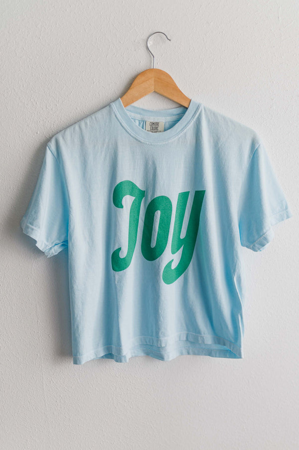 joy | chambray comfort colors boxy cropped tee