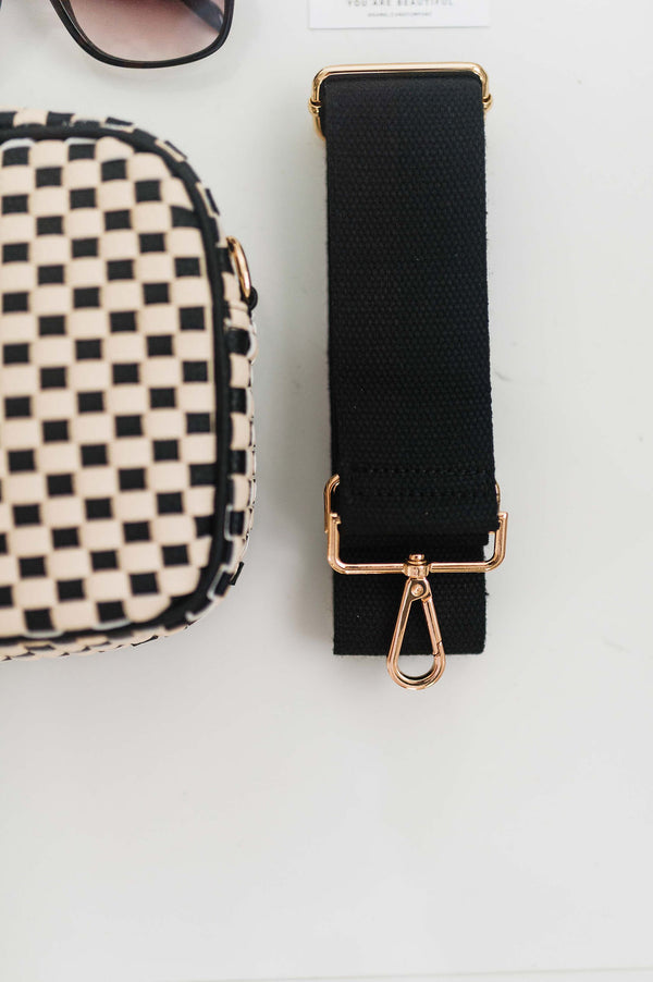 willow crossbody bag | checkered black