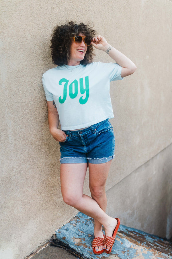 joy | chambray comfort colors boxy cropped tee