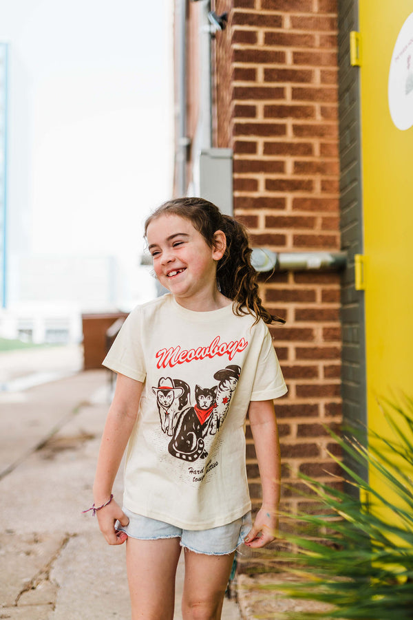 meowboys western | kids tee