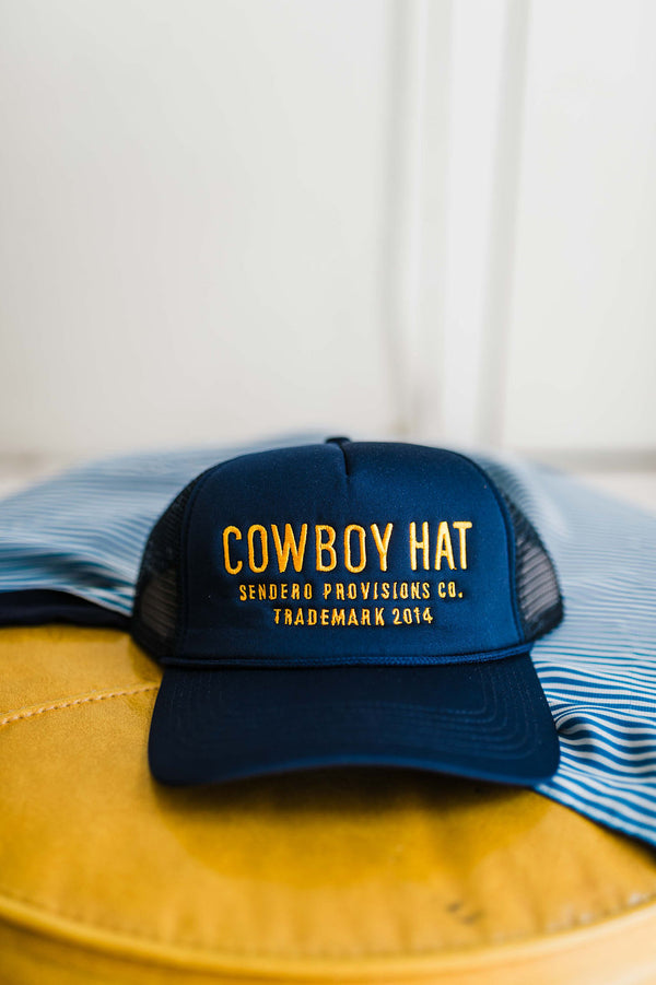 cowboy hat | navy + gold hat