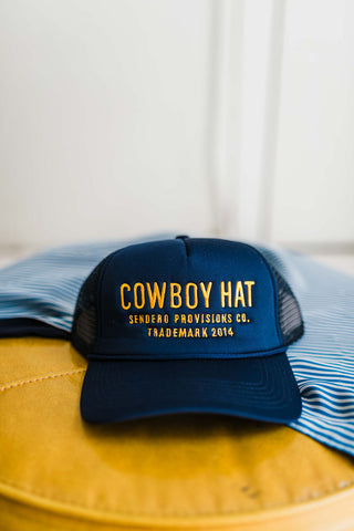 cowboy hat | navy + gold hat