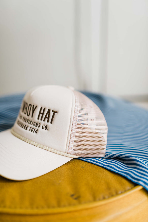 cowboy hat | cream + brown