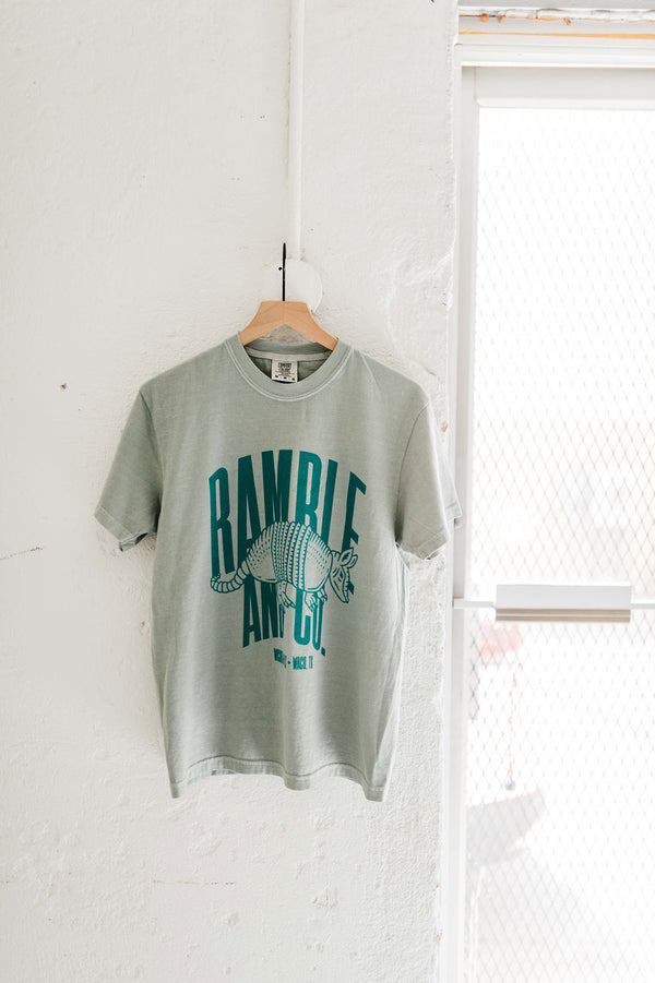 ramble & co. armadillo | bay comfort colors tee