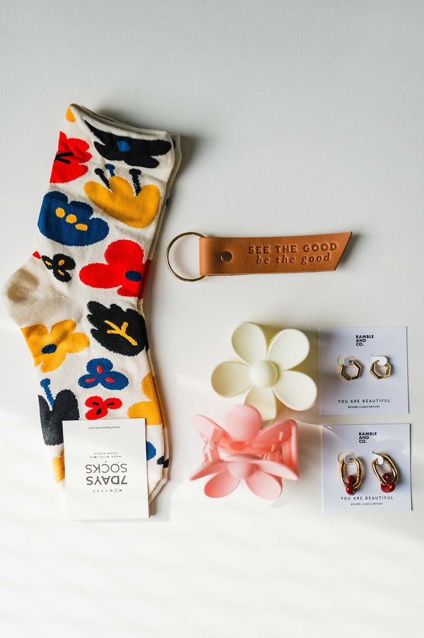 crew socks | flower fleur