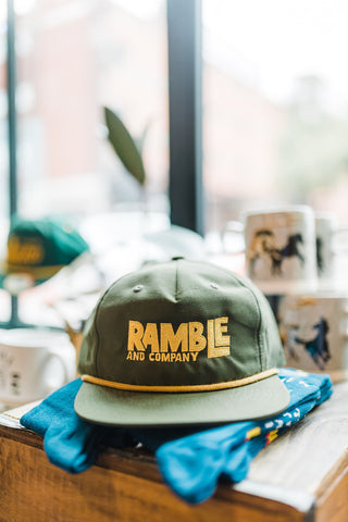 ramble and company | olive and gold hat