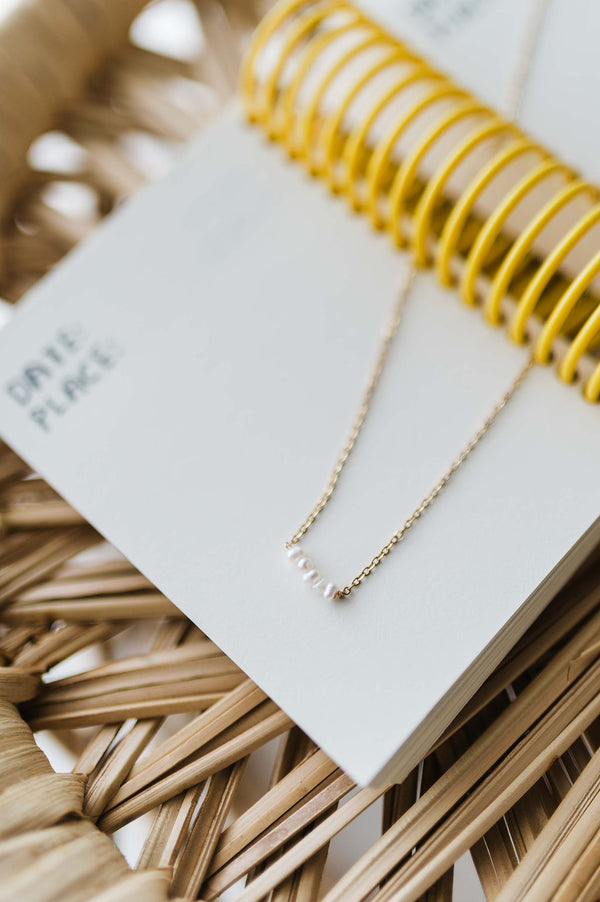 petite pearl choker | 18k gold necklace