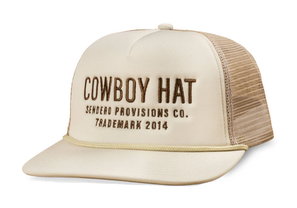 cowboy hat | cream + brown