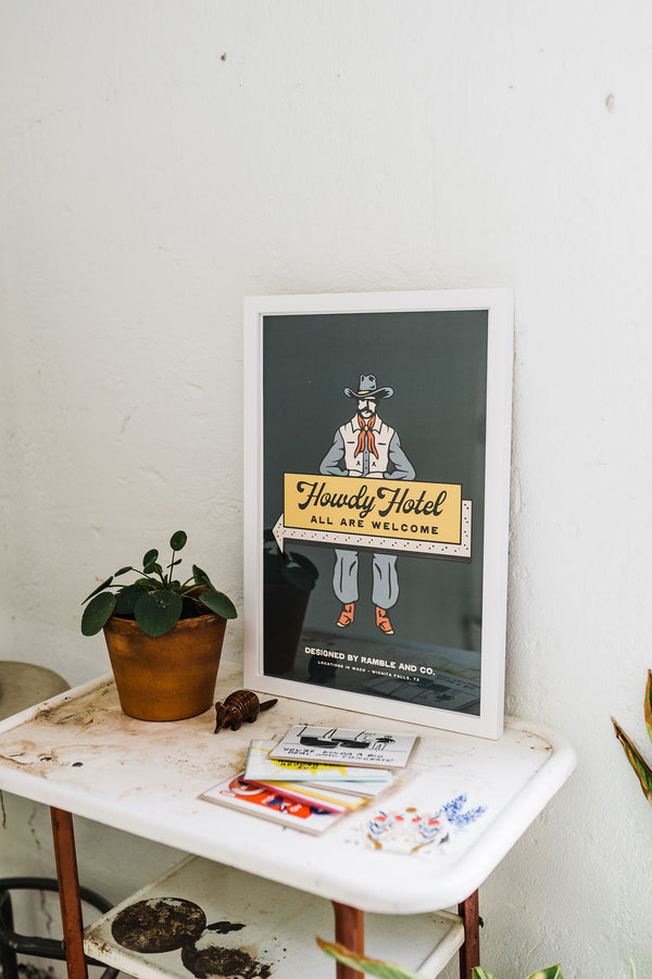 howdy hotel june bug 12x18 | Ramble & Co. print