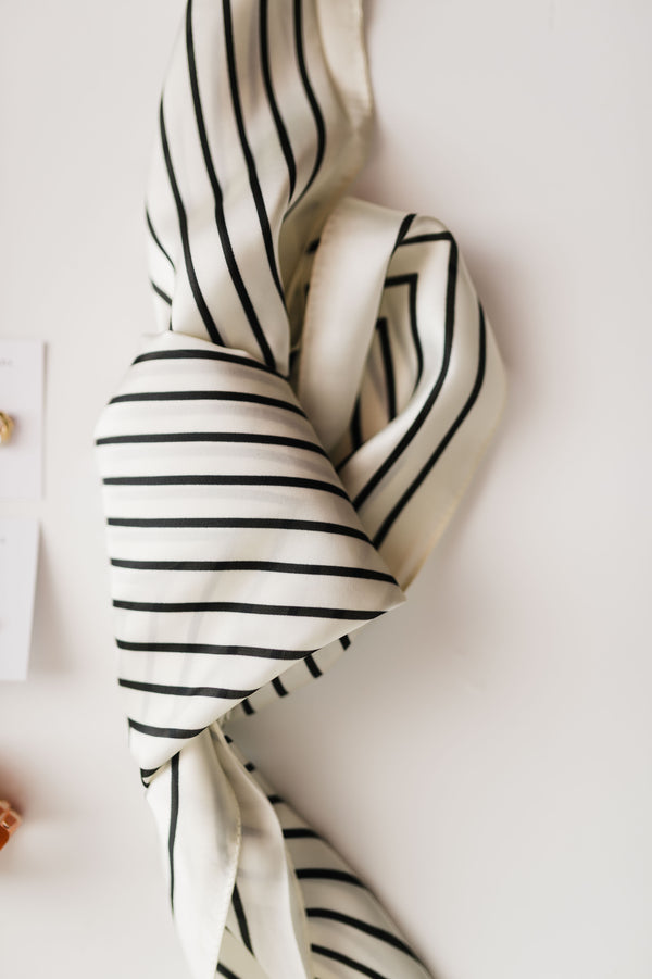 rose print + stripe | soft scarf