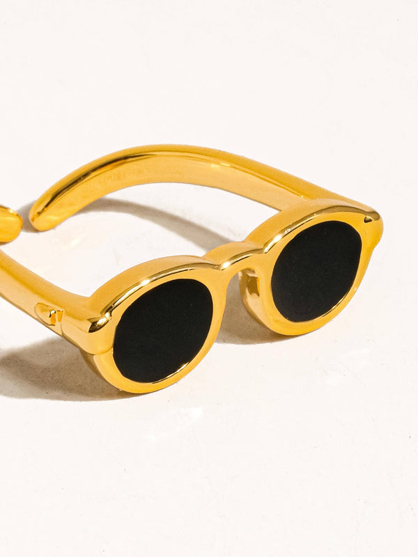 sunglasses adjustable ring | 18k gold ring