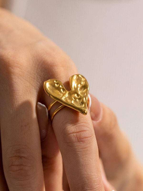 heart ring | 18k gold ring