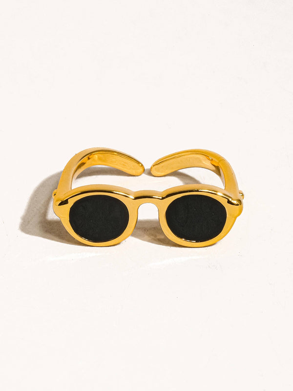 sunglasses adjustable ring | 18k gold ring