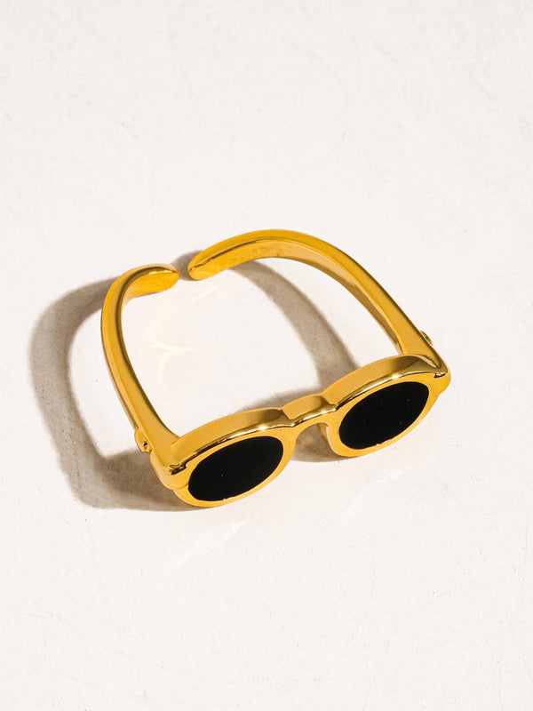 sunglasses adjustable ring | 18k gold ring