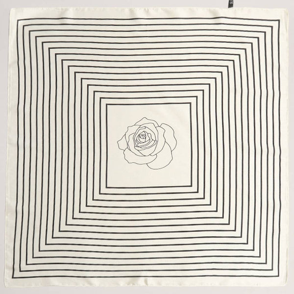 rose print + stripe | soft scarf