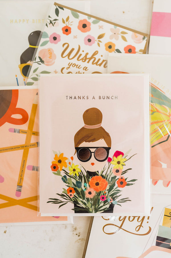 thanks a bunch girl | notecard